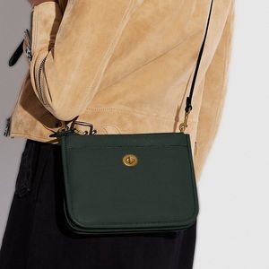 Coach Slim Turnlock Crossbody - Green - NWT
